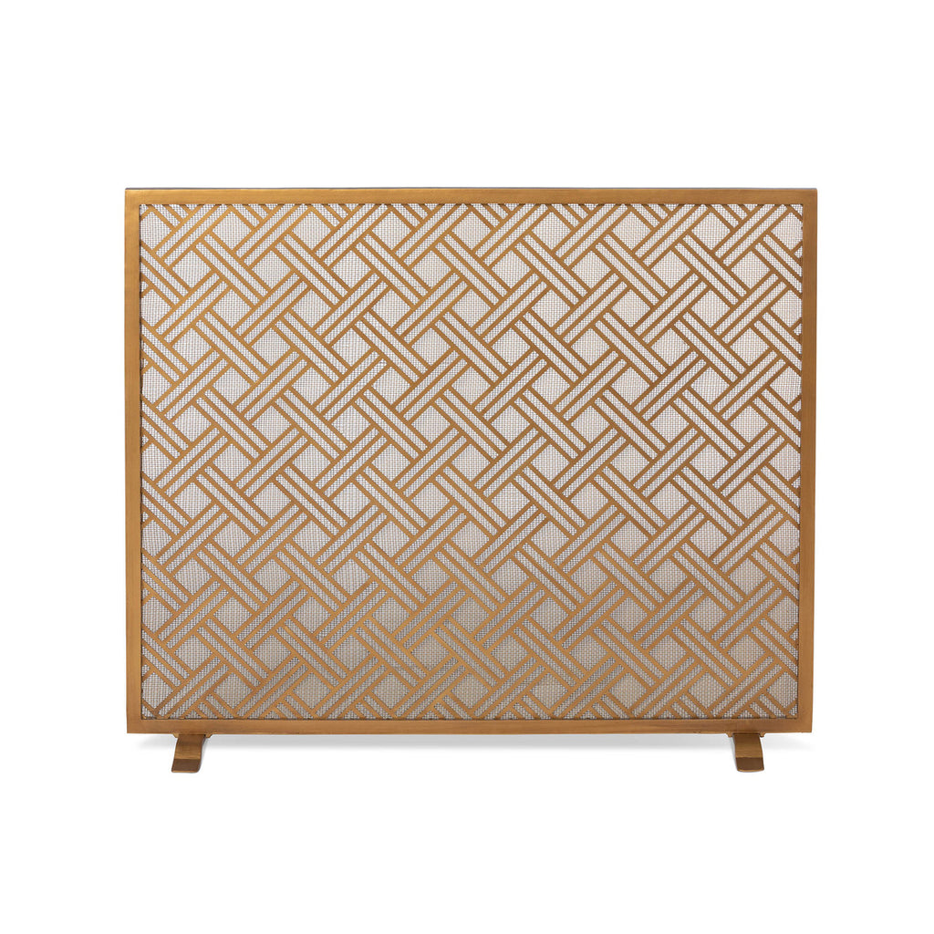 Cross Hatch Fire Screen - Bombay Mercantile
