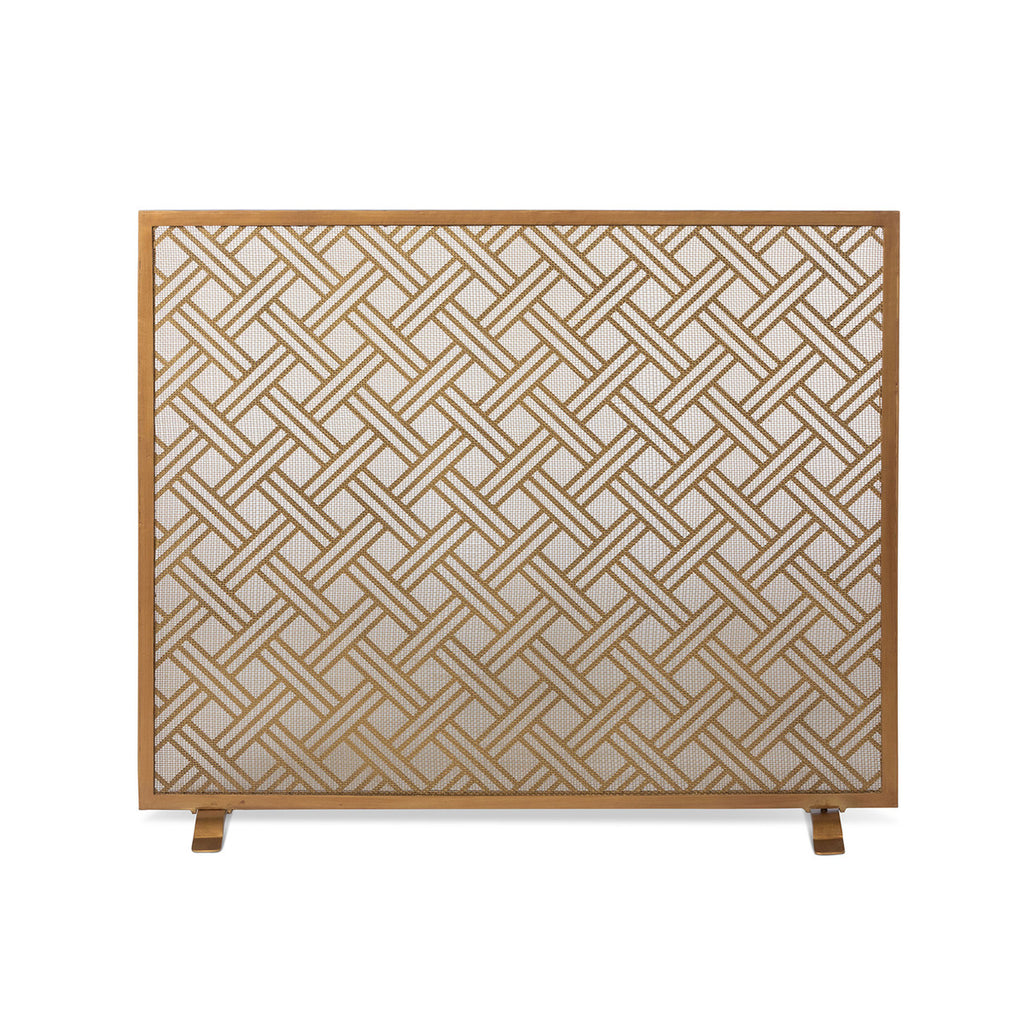 Cross Hatch Fire Screen - Bombay Mercantile