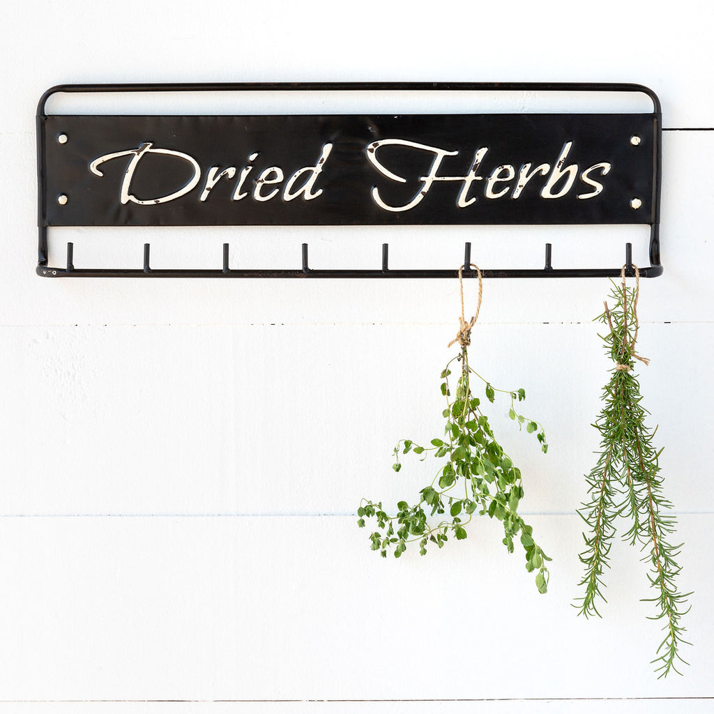 "Dried Herbs" Metal Hanging Rack - Bombay Mercantile