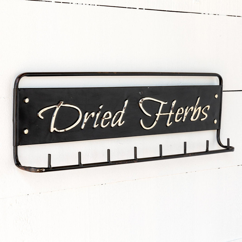 "Dried Herbs" Metal Hanging Rack - Bombay Mercantile