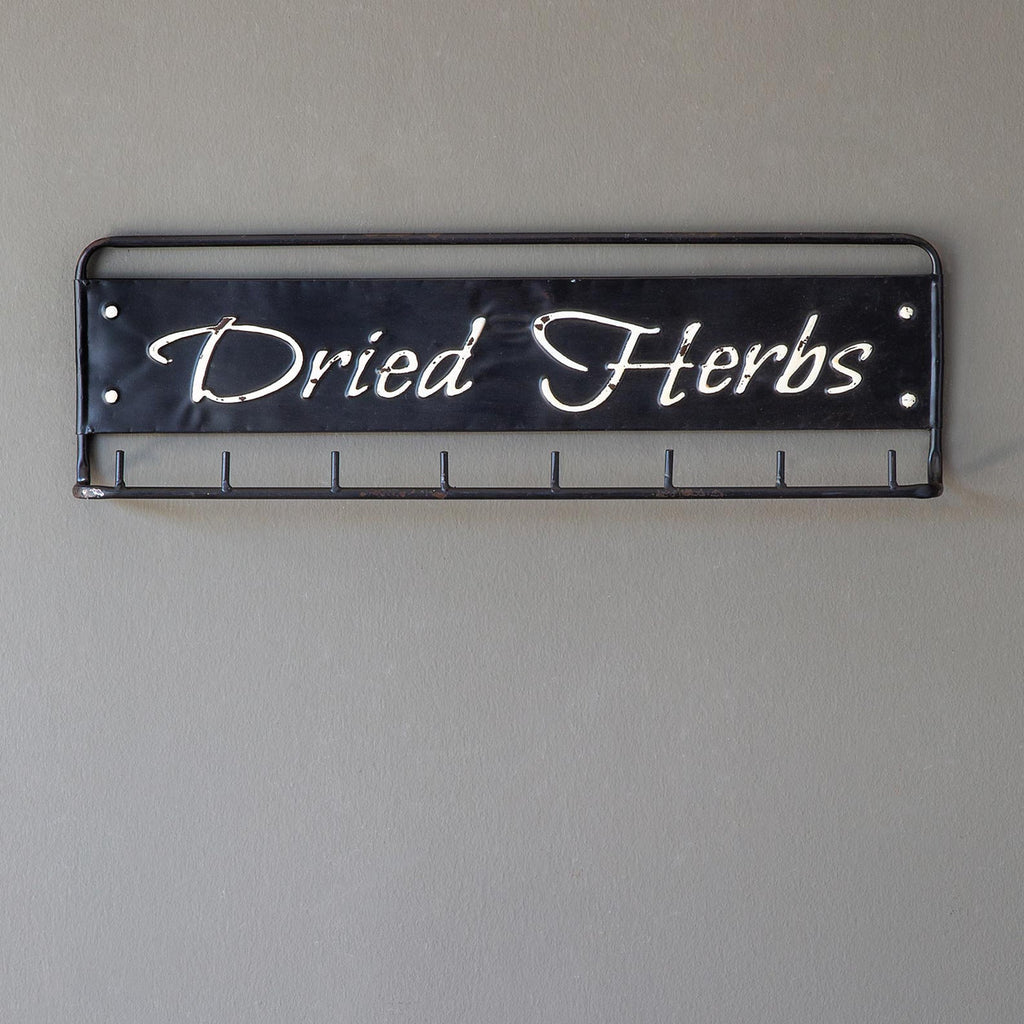 "Dried Herbs" Metal Hanging Rack - Bombay Mercantile