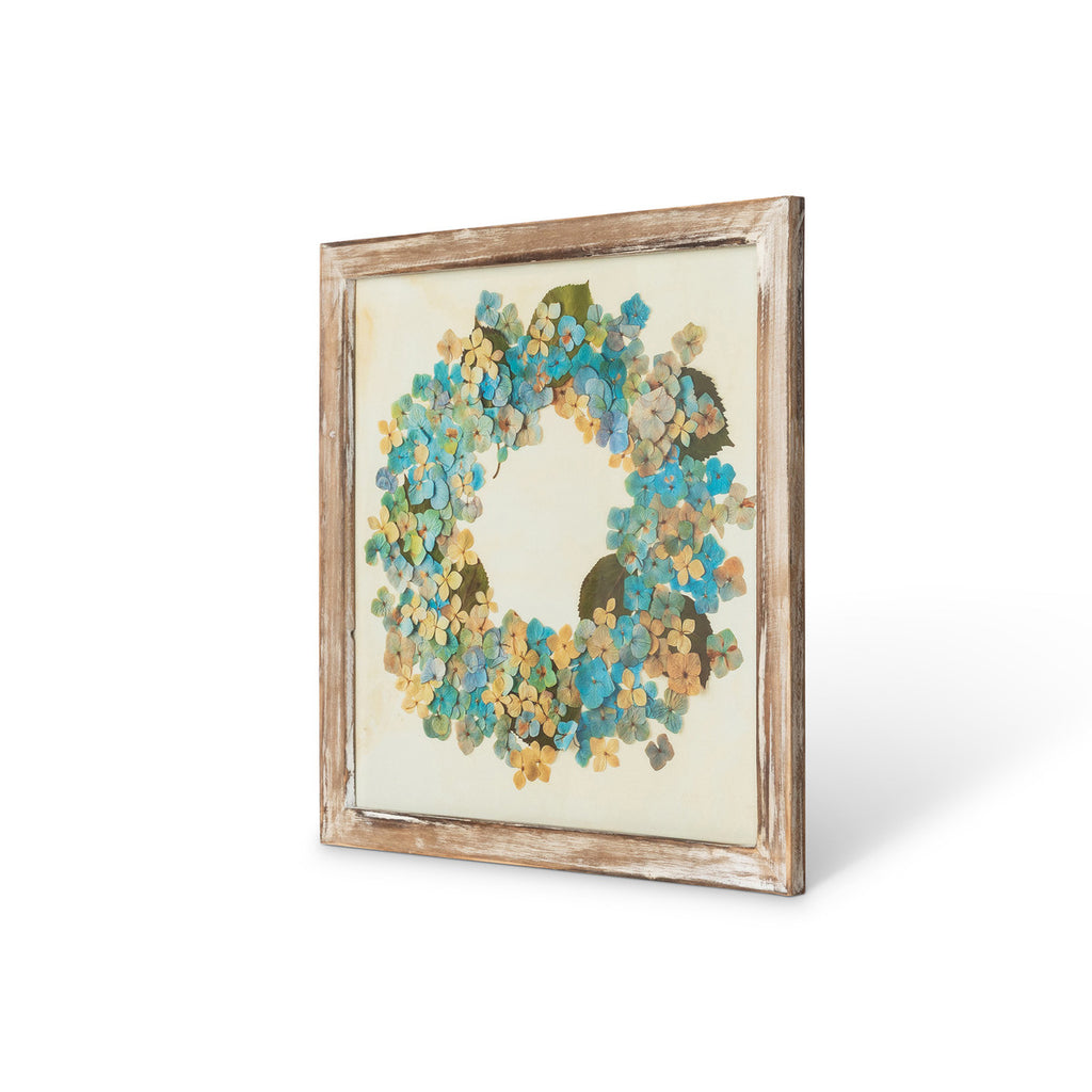 Dried Hydrangea Wreath Print - Bombay Mercantile