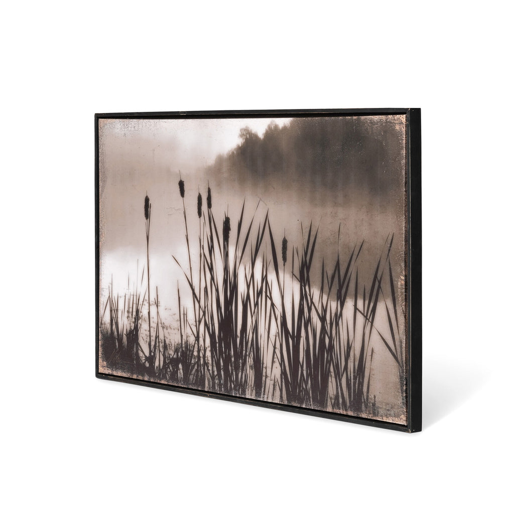 Framed Cattail Print - Bombay Mercantile