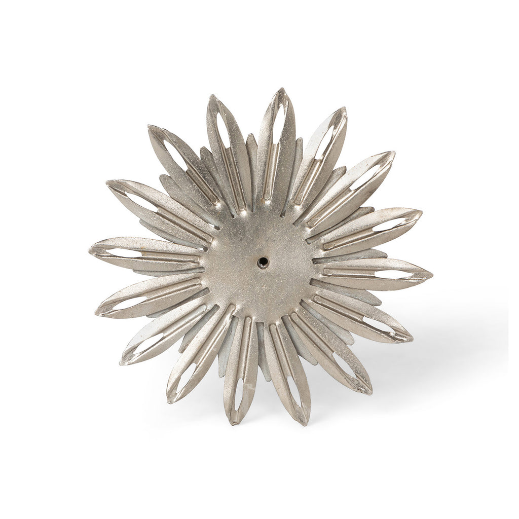 Aged Nickel Wall Sunflower - Bombay Mercantile