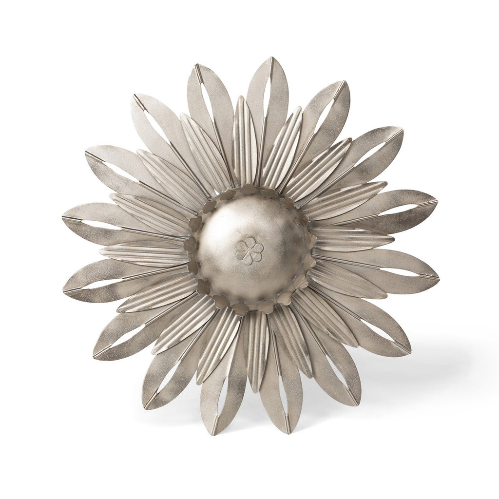 Aged Nickel Wall Sunflower - Bombay Mercantile