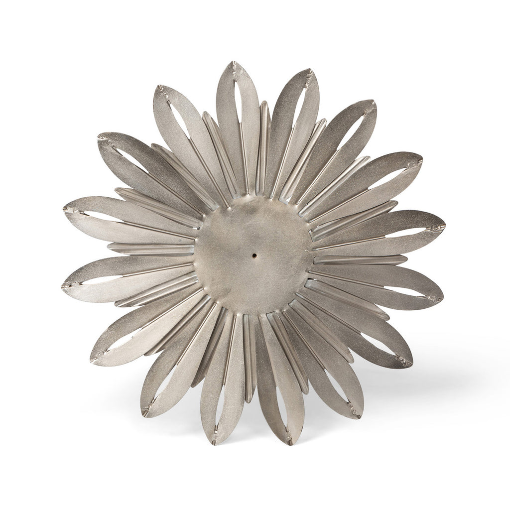 Aged Nickel Wall Sunflower - Bombay Mercantile
