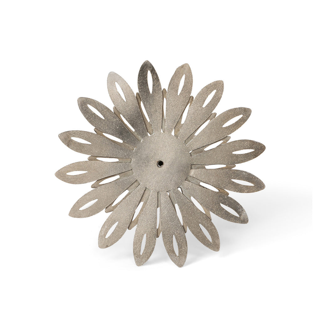 Aged Nickel Wall Dahlia - Bombay Mercantile