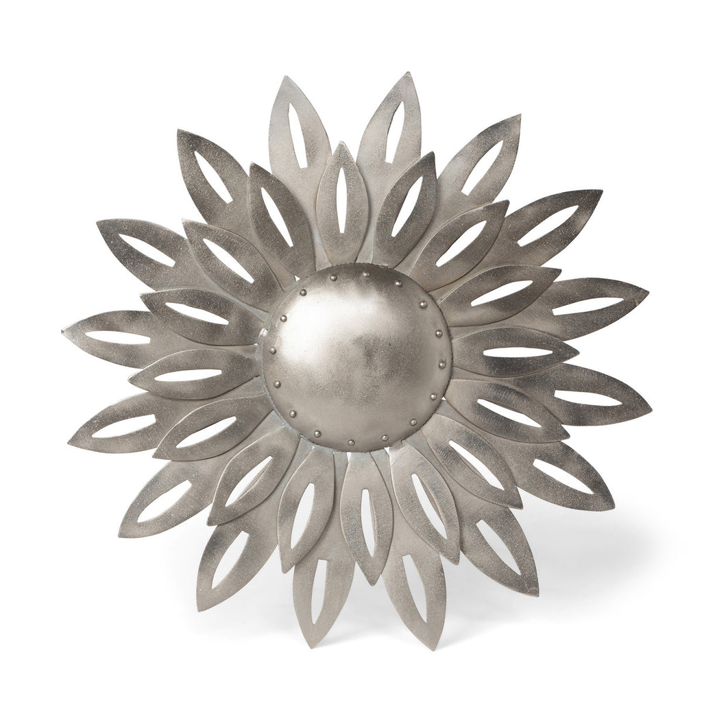 Aged Nickel Wall Dahlia - Bombay Mercantile