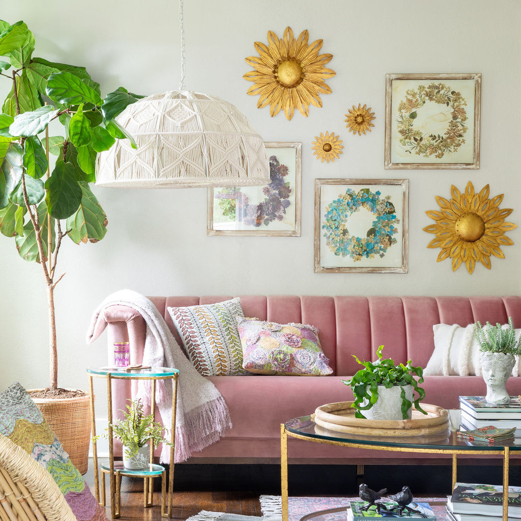 Aged Nickel Wall Dahlia - Bombay Mercantile