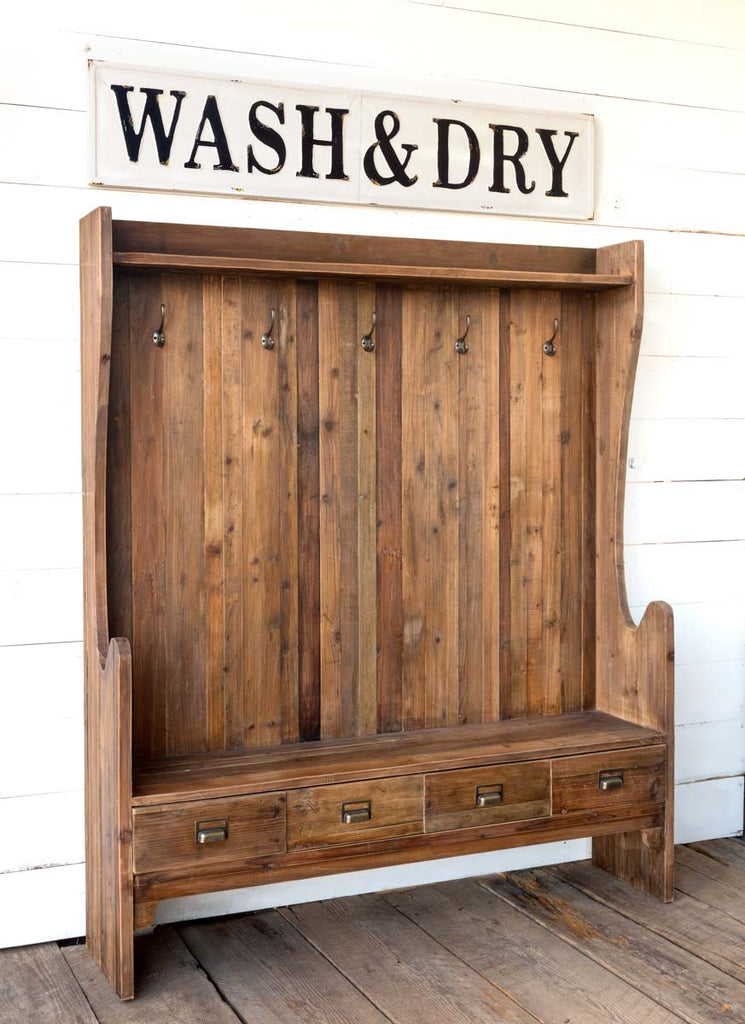 Embossed Metal Wash & Dry Sign - The Nifty Decor