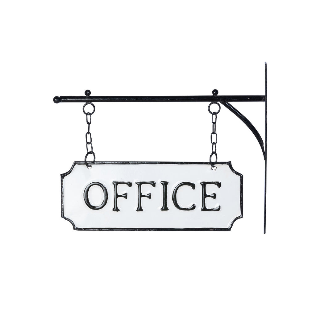 Metal Office Sign with Hanging Display Bar - Bombay Mercantile