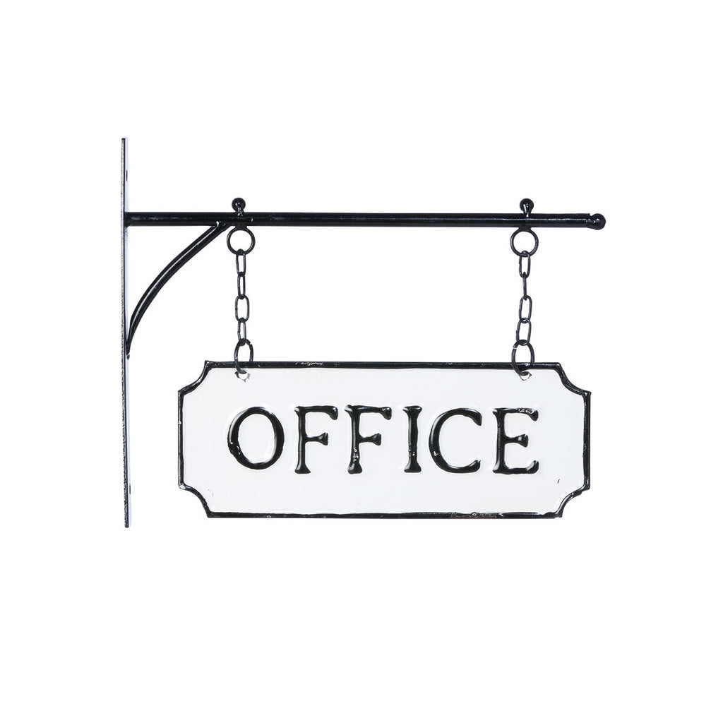 Metal Office Sign with Hanging Display Bar - Bombay Mercantile