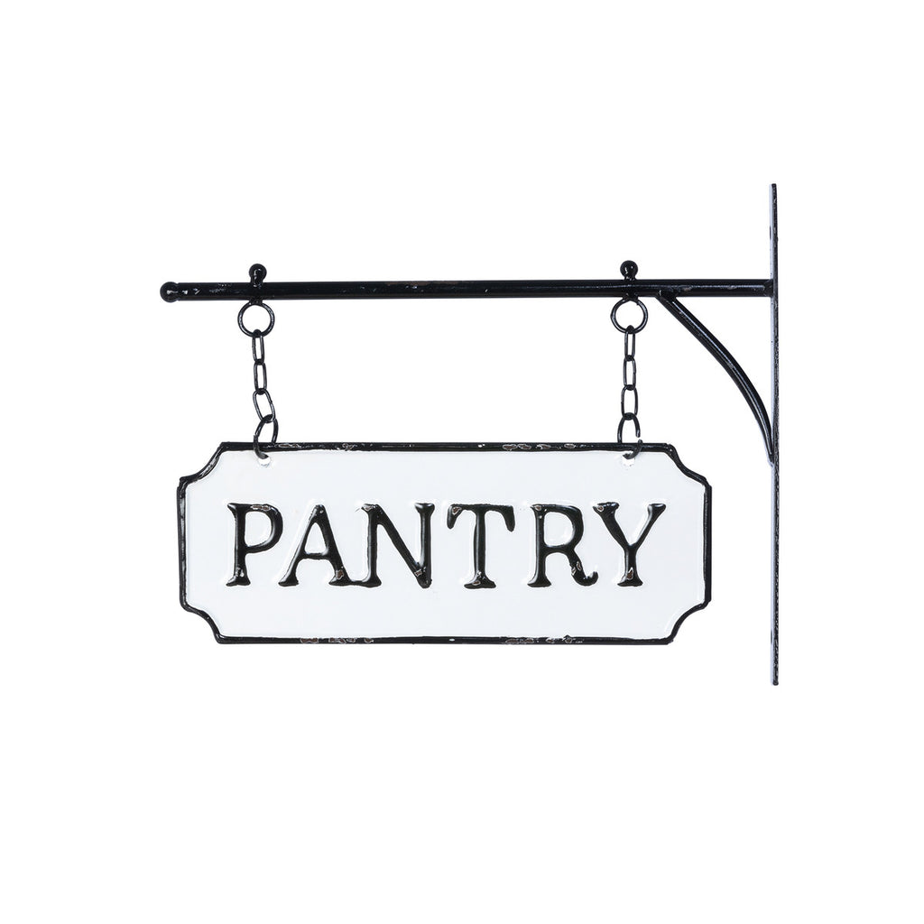 Metal Pantry Sign with Hanging Display Bar - Bombay Mercantile