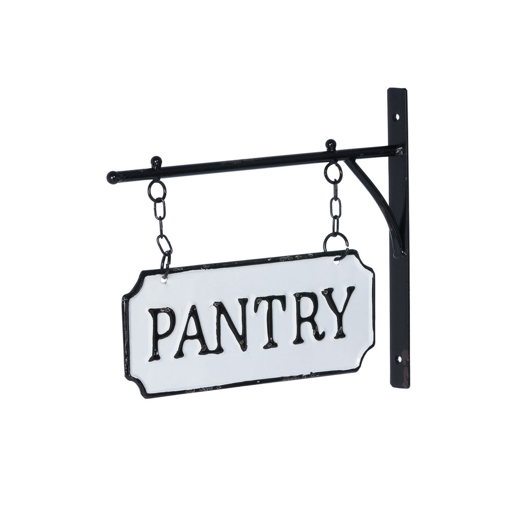 Metal Pantry Sign with Hanging Display Bar - Bombay Mercantile