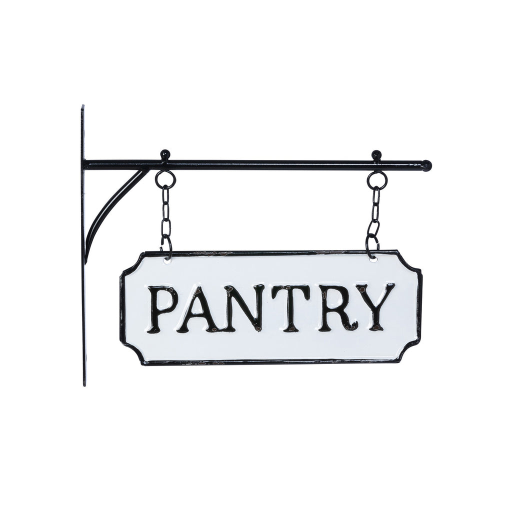 Metal Pantry Sign with Hanging Display Bar - Bombay Mercantile