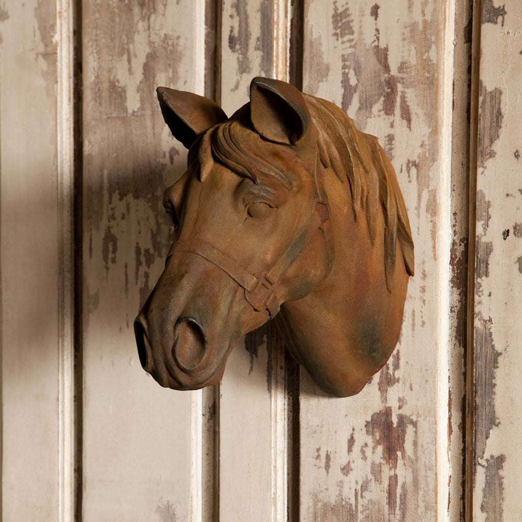 Estate Stone Wall Mount Horse Head - The Nifty Decor