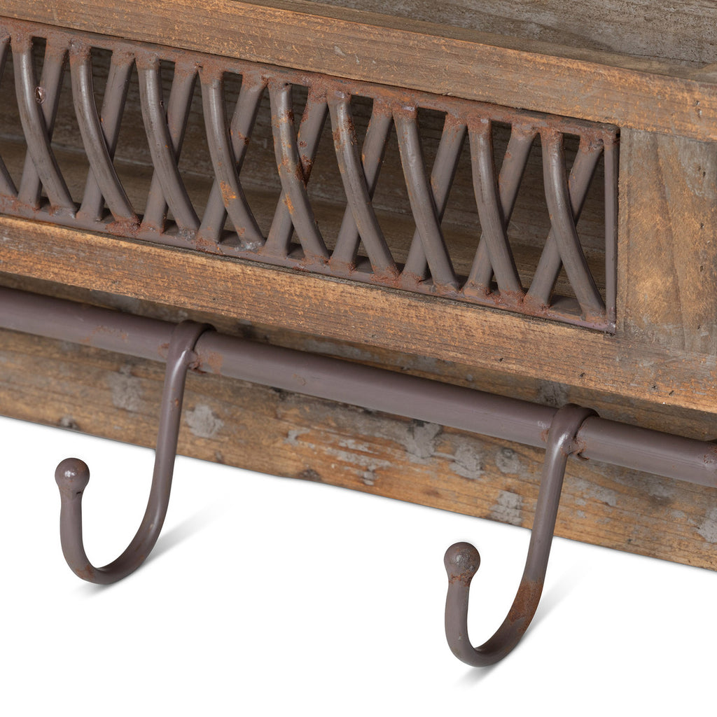 Iron Lattice Shelf Rack - Bombay Mercantile