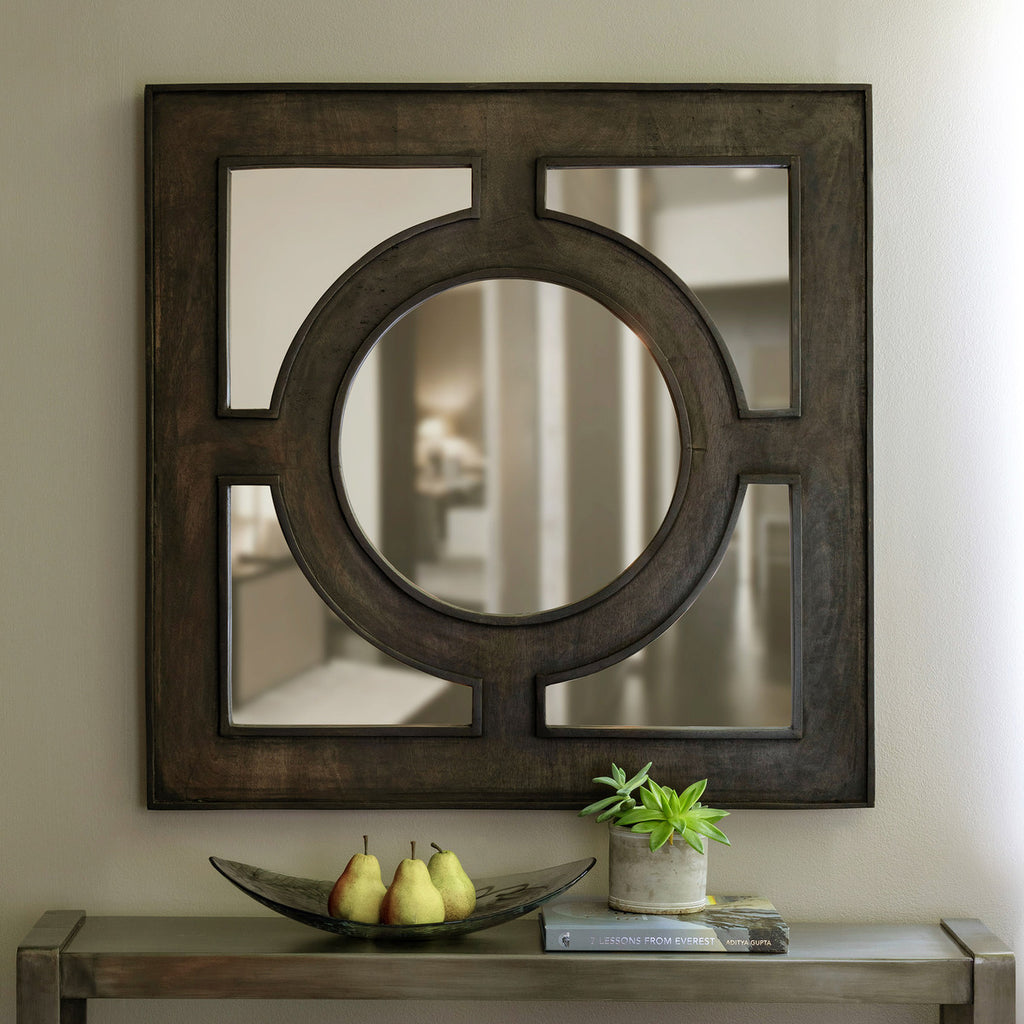Wooden Portal Square Mirror - Bombay Mercantile