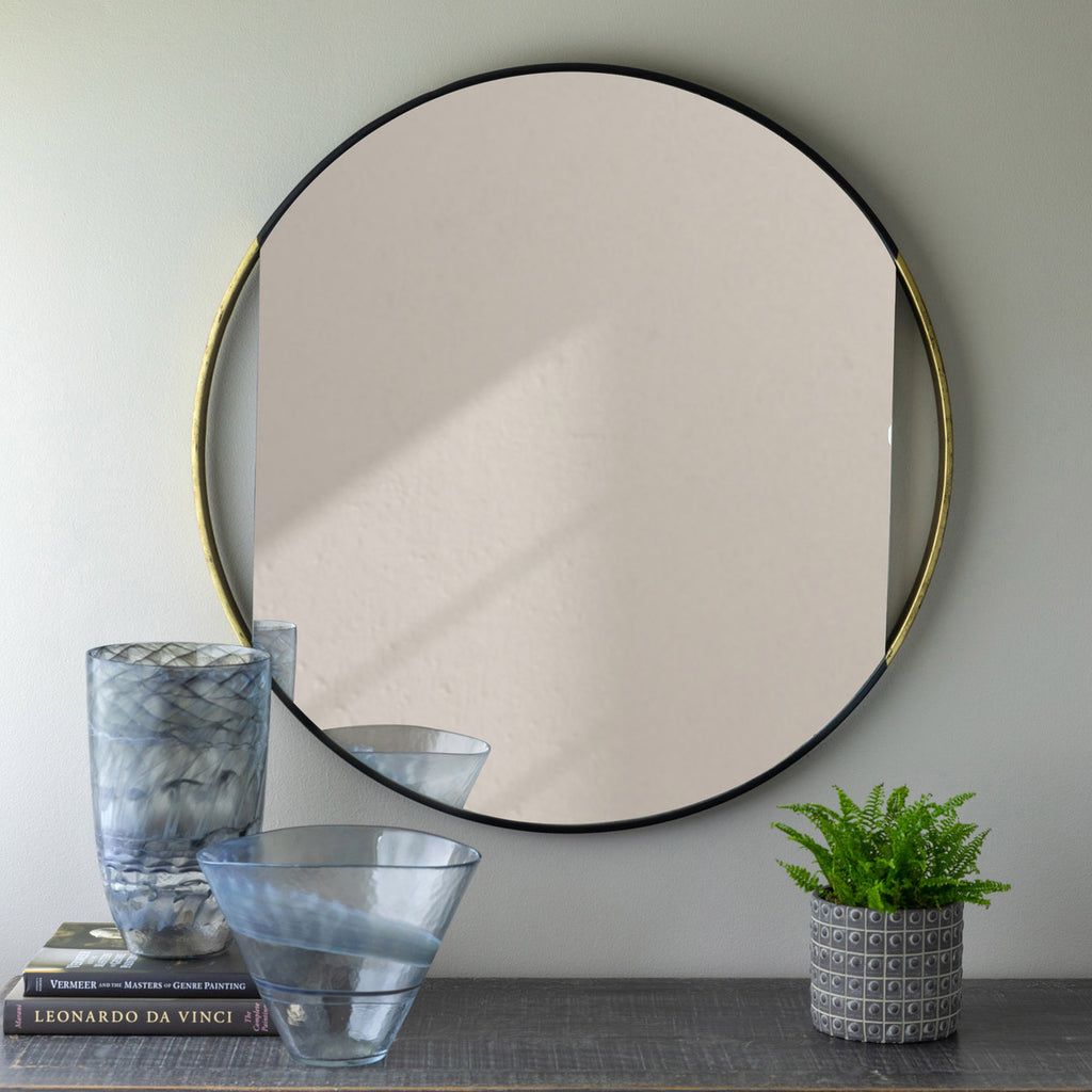 Clark Round Geo Mirror, Large - Bombay Mercantile