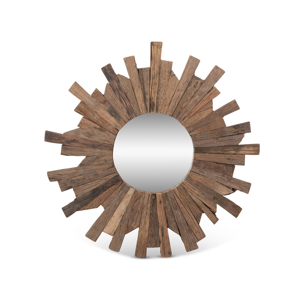 Railway Wood Starburst Mirror - Bombay Mercantile