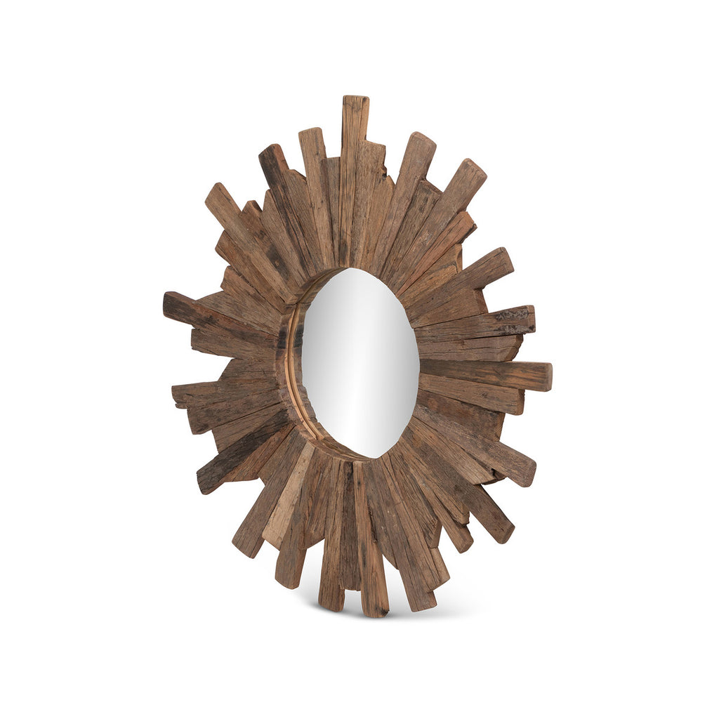 Railway Wood Starburst Mirror - Bombay Mercantile
