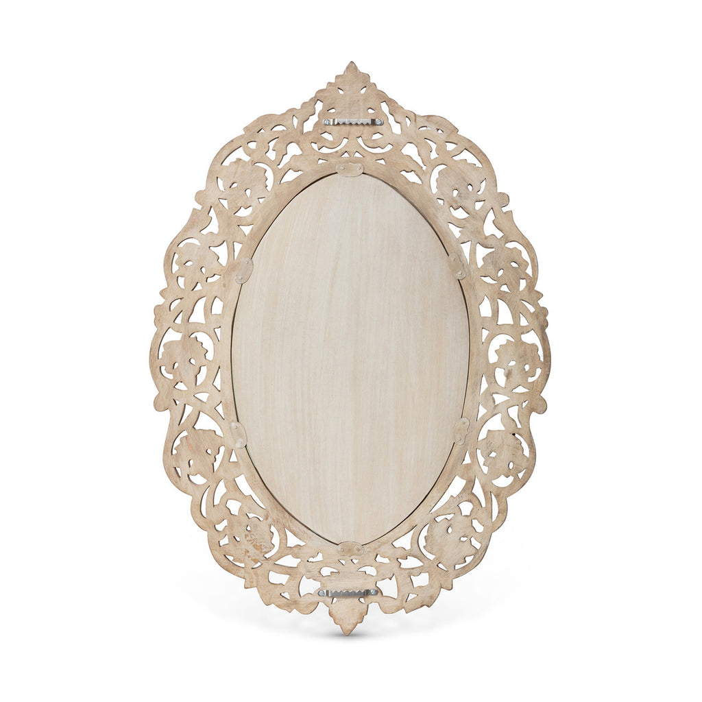 Vichy Hand Carved Wood Mirror - Bombay Mercantile