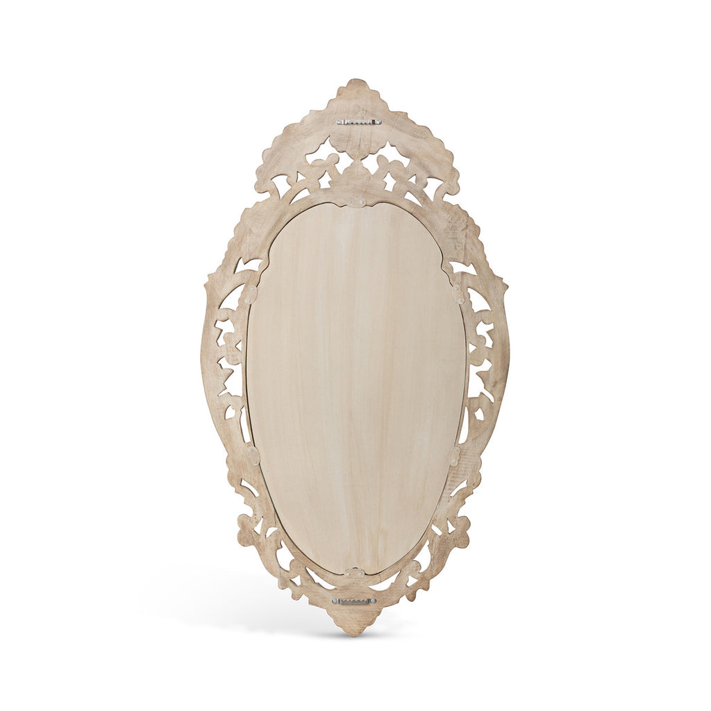 Auvergne Hand Carved Wood Mirror - Bombay Mercantile