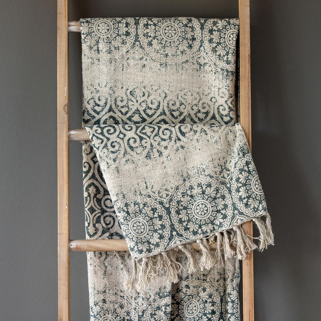 Vintage Printed Linen Throw - The Nifty Decor