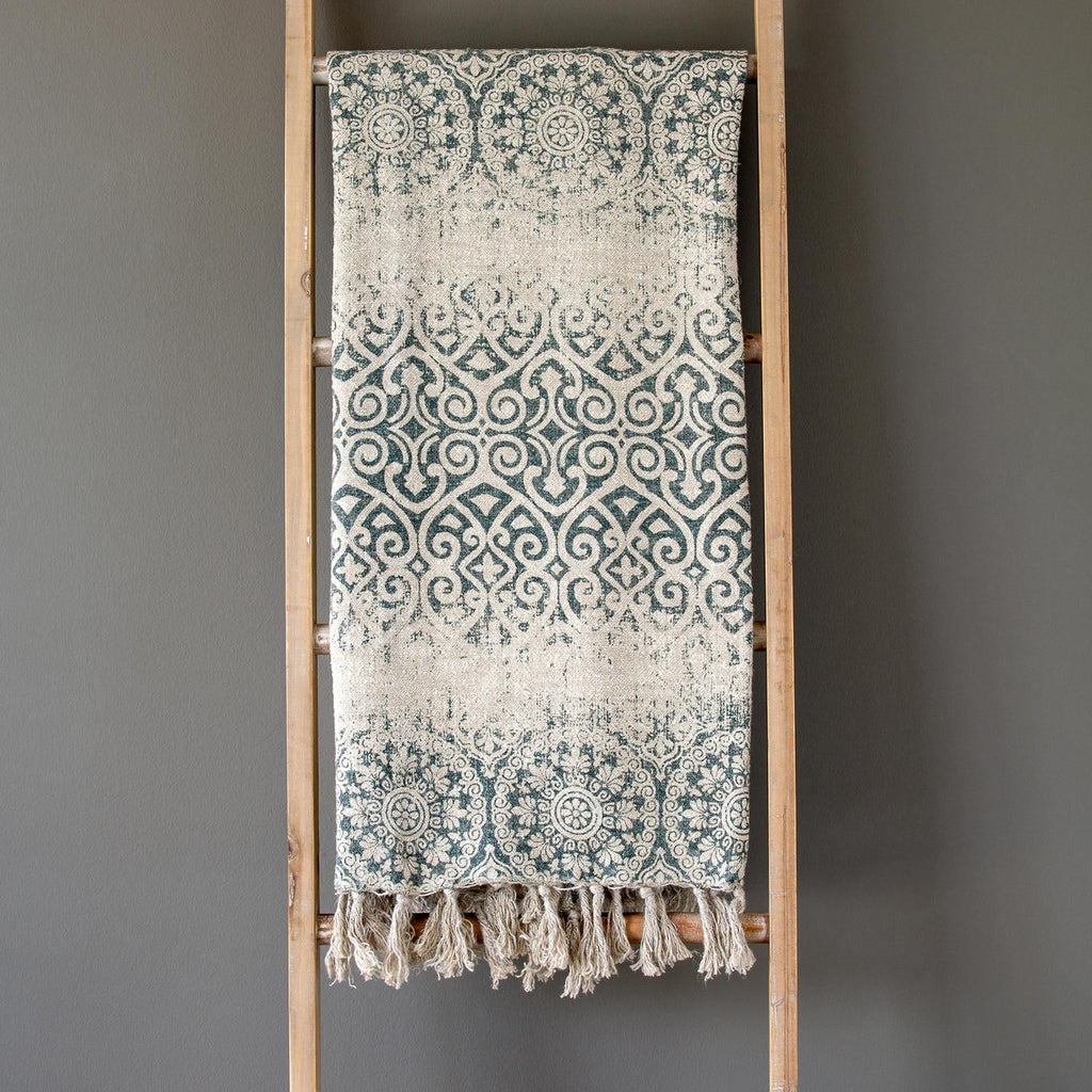 Vintage Printed Linen Throw - The Nifty Decor