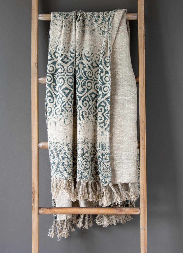 Vintage Printed Linen Throw - The Nifty Decor