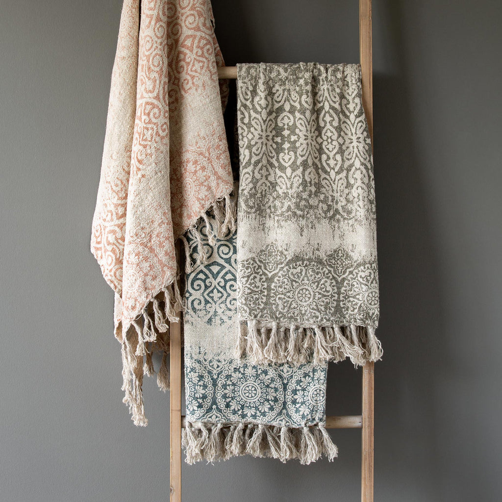 Vintage Printed Linen Throw - The Nifty Decor