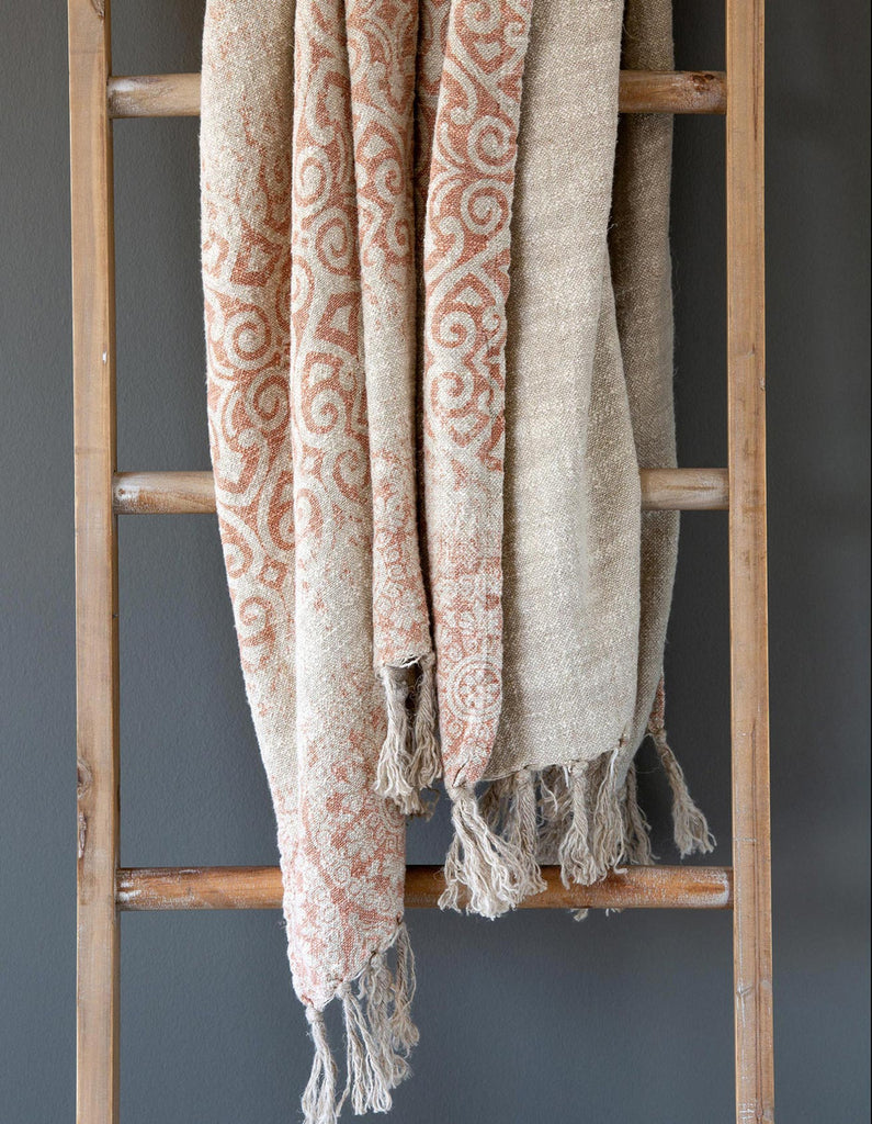 Vintage Printed Linen Throw - The Nifty Decor