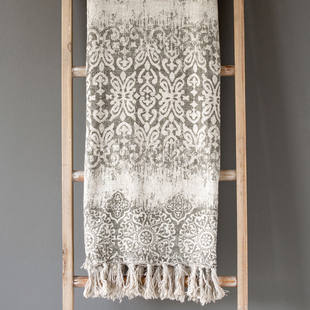 Vintage Printed Linen Throw - The Nifty Decor