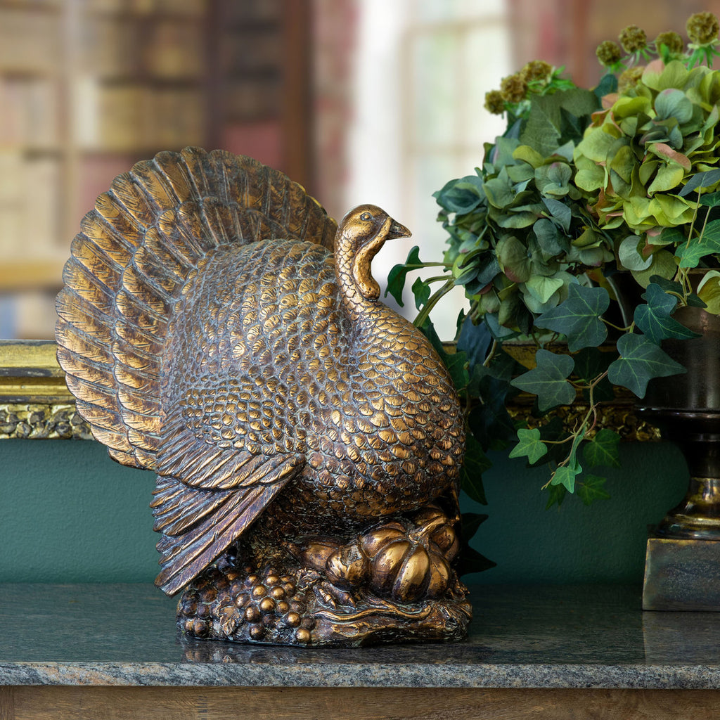 Bronze Turkey Centerpiece - Bombay Mercantile