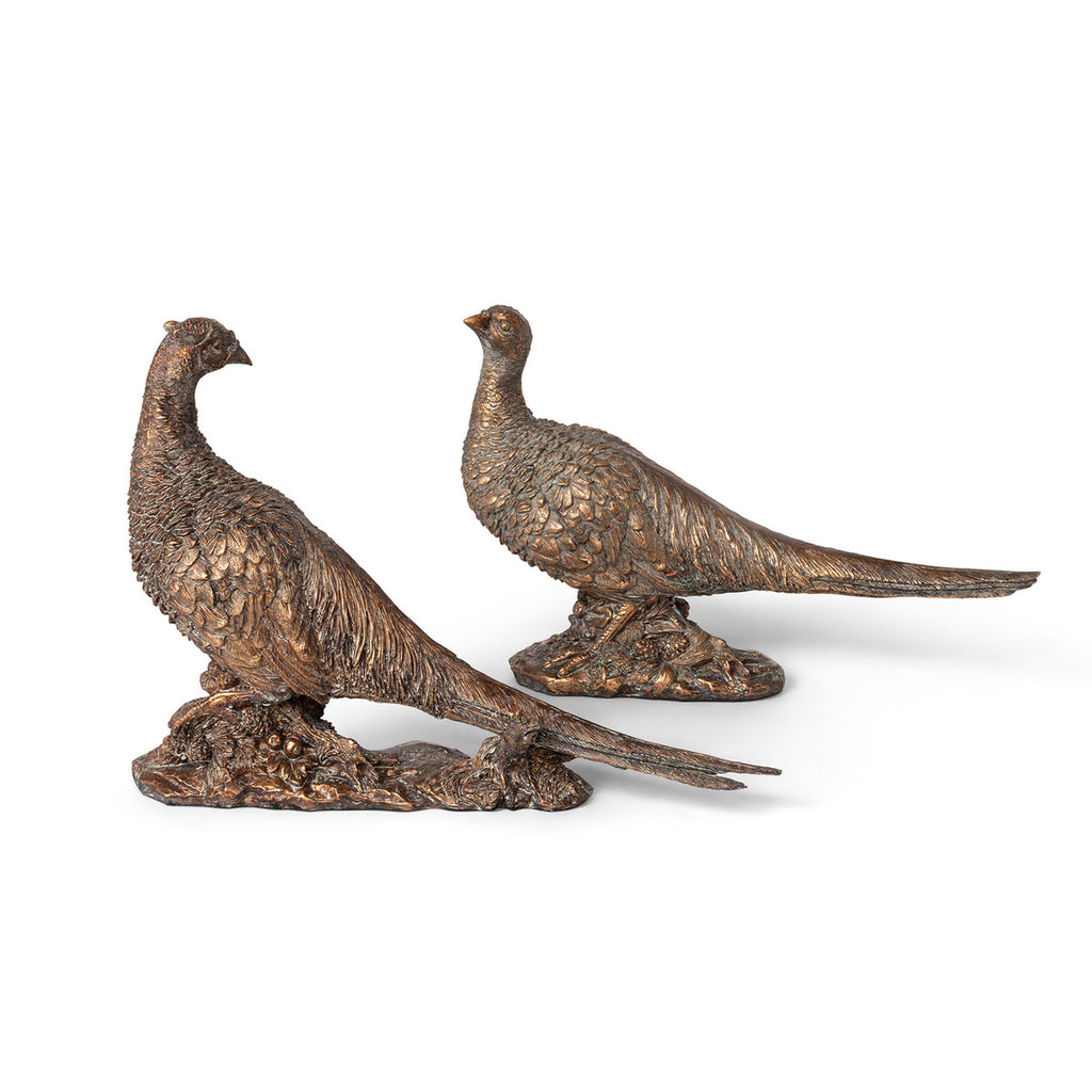 Bronze Pheasants, 2 Assorted Styles - Bombay Mercantile