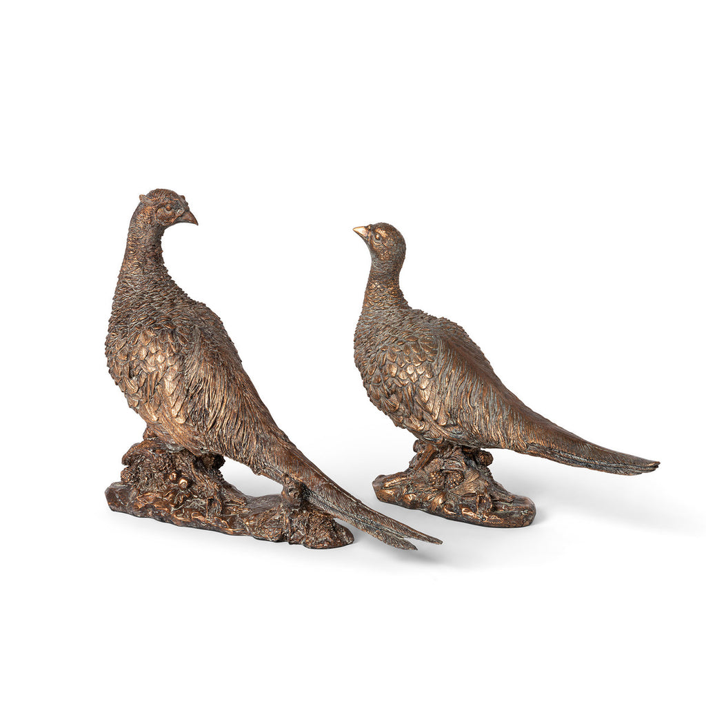Bronze Pheasants, 2 Assorted Styles - Bombay Mercantile