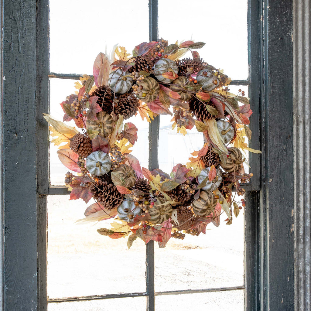 Farmhouse Autumn Wreath - Bombay Mercantile