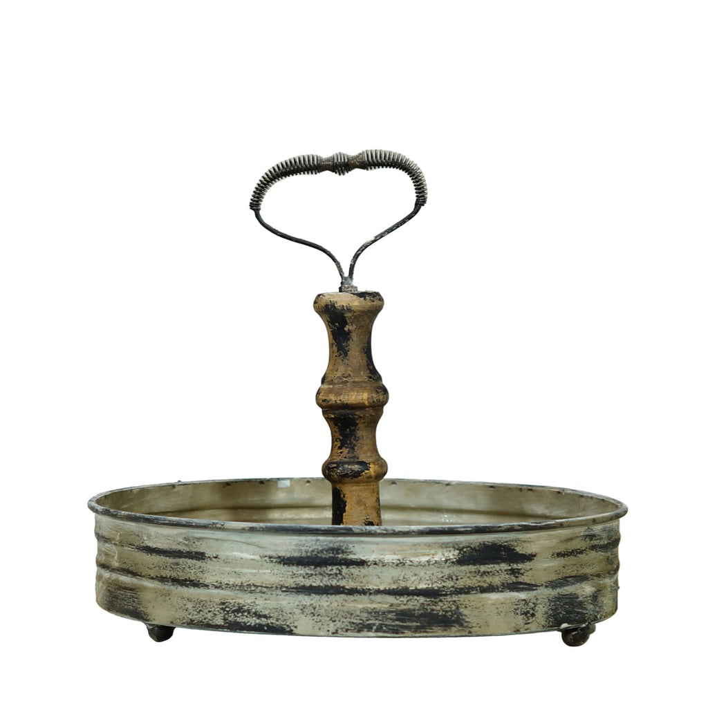 Metal trays with distressed finish - Bombay Mercantile
