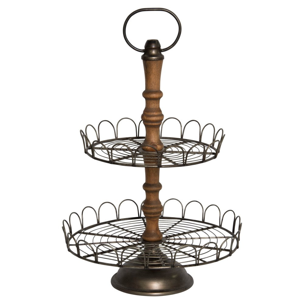Two tiered Metal Tray - The Nifty Decor