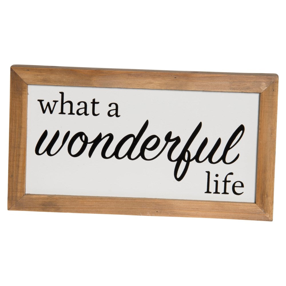 "Wonderful life" Wood sign - Bombay Mercantile