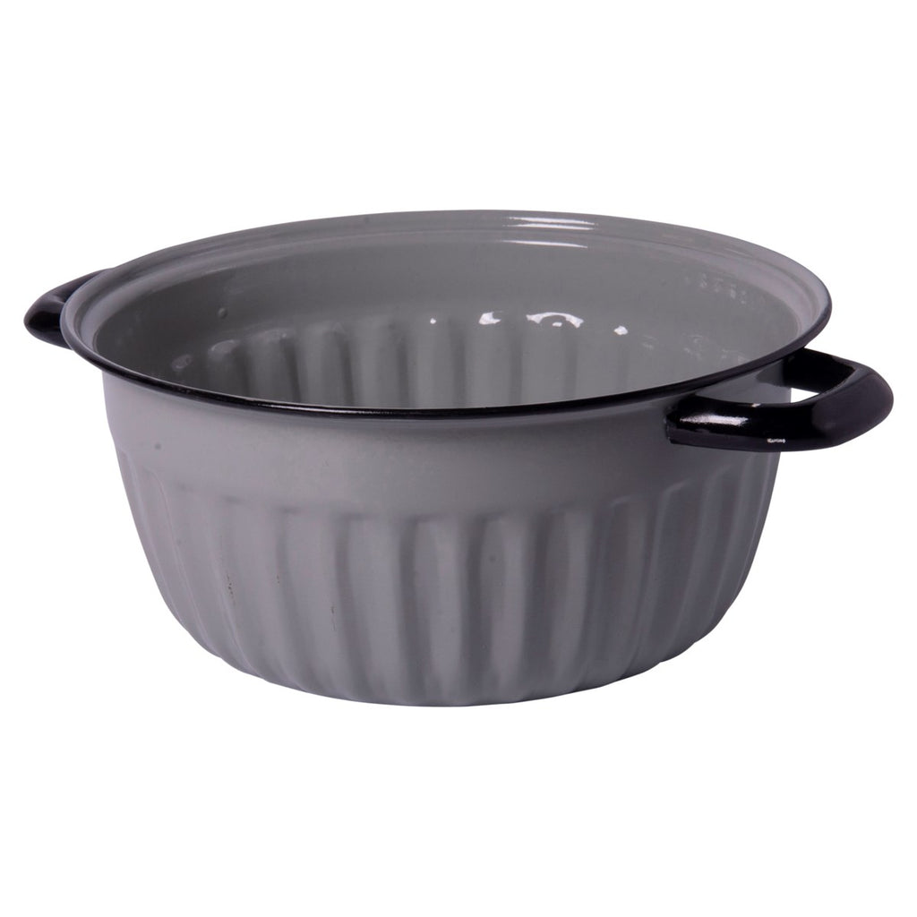 Gray metal tray bowls set of 2 - Bombay Mercantile