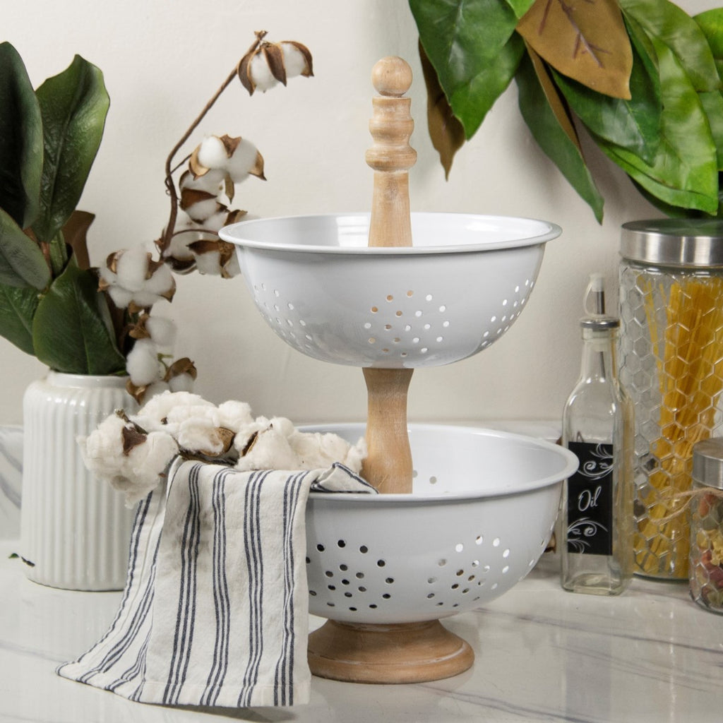 Metal 2 tiered Colander - Bombay Mercantile