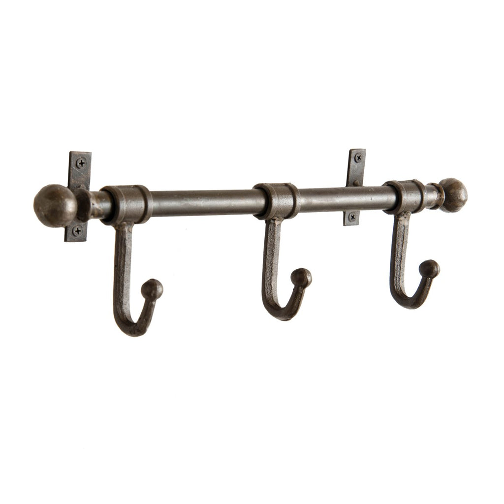 Metal 3 hook bar - Bombay Mercantile