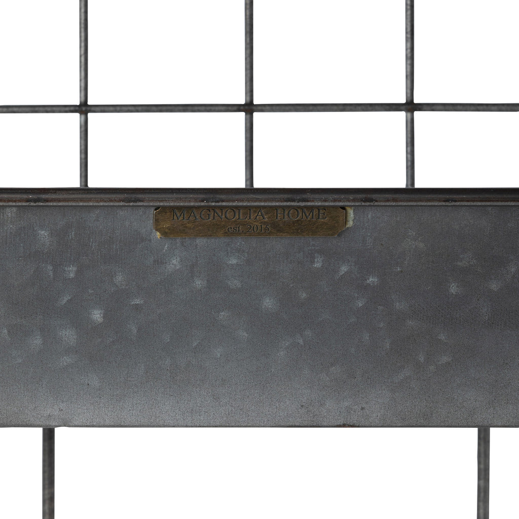 Metal Wall Rack with 2 Shelves & 4 Hooks - Bombay Mercantile