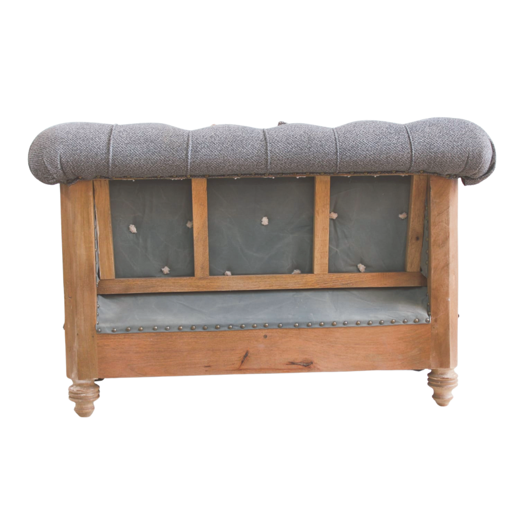 Armchair with a grey vintage style - Bombay Mercantile