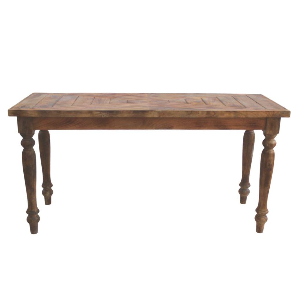 Pine Wood turned legs Console Table - Bombay Mercantile