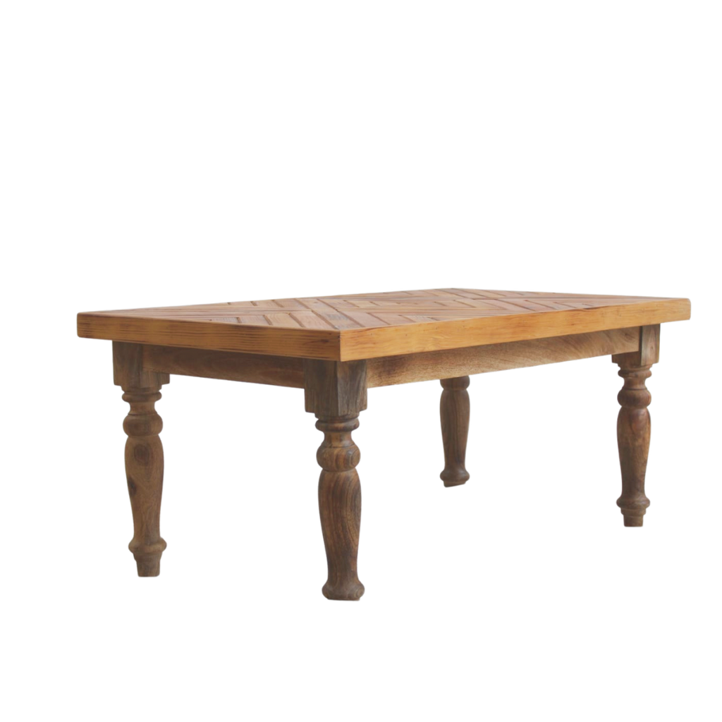 Pine Wood Coffee Table - Bombay Mercantile