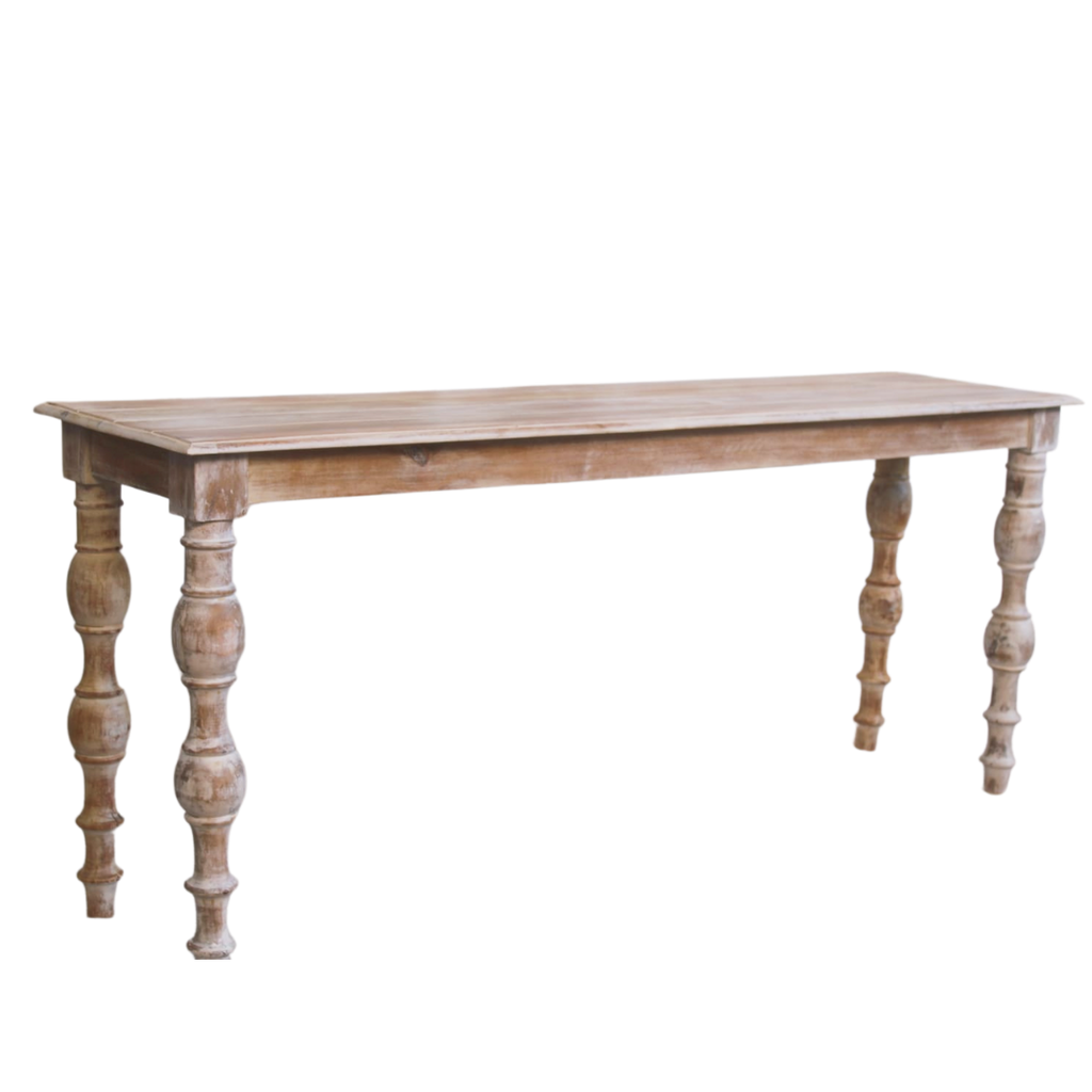 Pine Wood Console Table - Bombay Mercantile