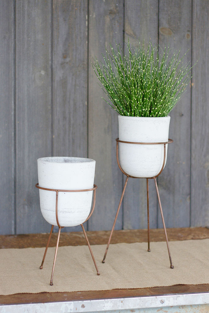Flower bells on copper bases, set of 2 - The Nifty Decor