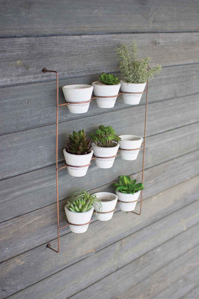 Copper finish wall rack, set of 9 - The Nifty Decor